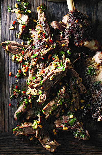 Slow and spicy: roasted lamb shoulder